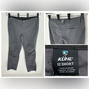 Kuhl Gray Nylon Straight Leg Pants Size 12 Short 33x30.5 Hiking Gorpcore Outdoor